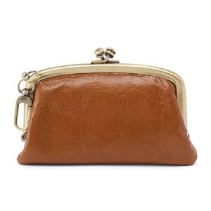 HOBO CHEER GO FRAME POUCH NEW .....TRUFFLE COLOR